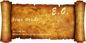 Engi Ottó névjegykártya
